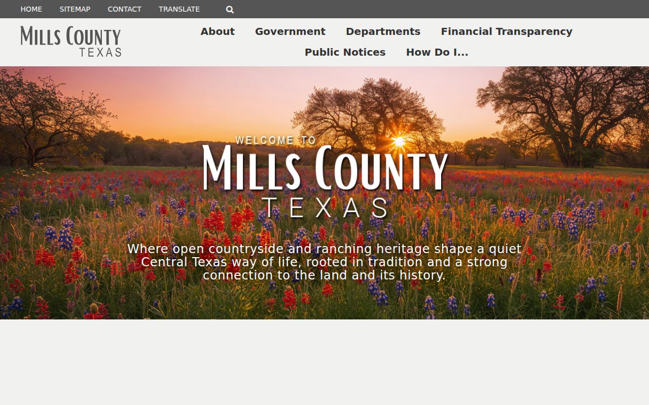 Mills County court docket courthouse website